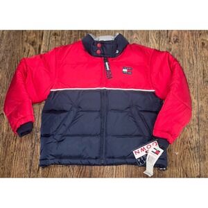 NWT TOMMY HILFIGER Vintage Down Puffer Jacket Little Boys Color Block  Size 4T